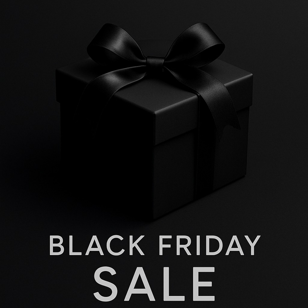 Black Gift Box with Ribbon
